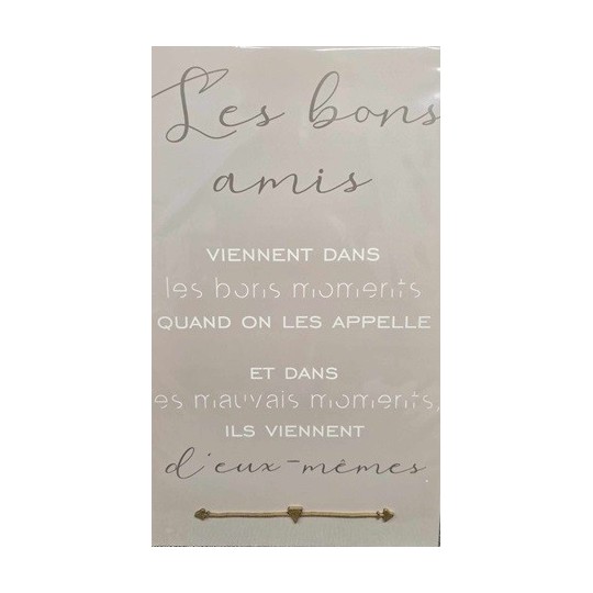 Cadre relief 30/50 "Les bons amis viennent dans les bons moments ... ils viennent d'eux-mêmes"