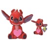 STITCH  - Peluche Leroy tenant un Coeur - 25cm