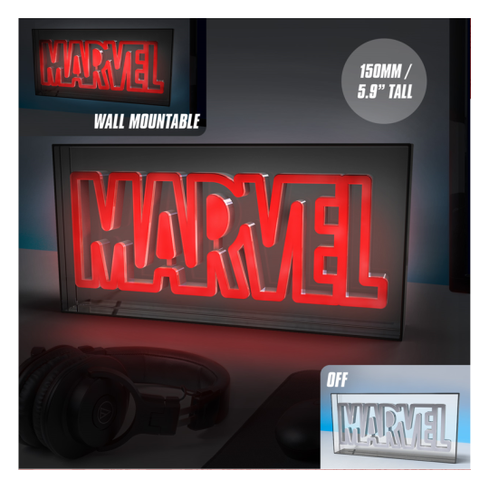 MARVEL - Logo - Lampe Led Neon 15.5x30.5cm