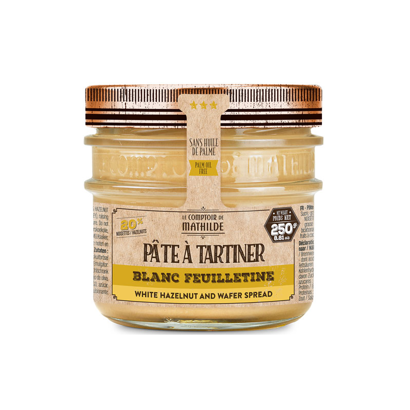 Pâte à Tartiner Blanc Noisette Feuilletine 250g