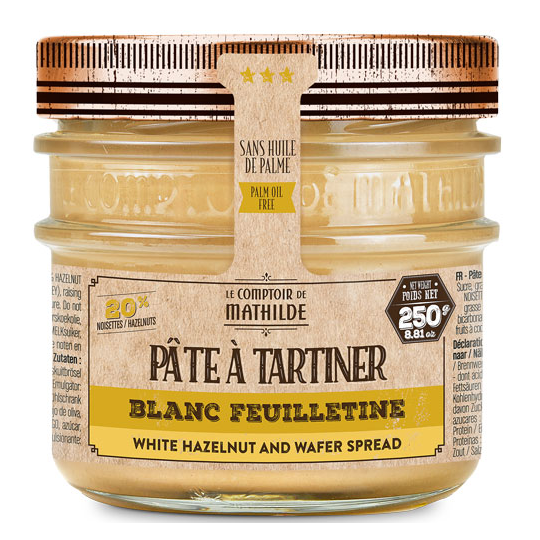 Pâte à Tartiner Blanc Noisette Feuilletine 250g