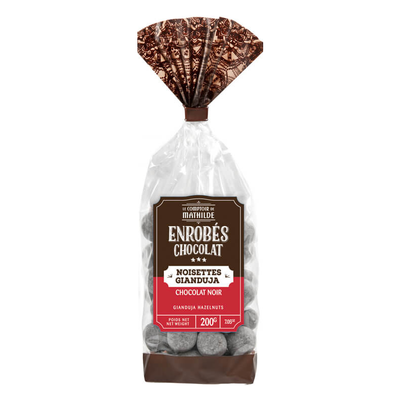Noisettes Gianduja Chocolat Noir Sachet 200G