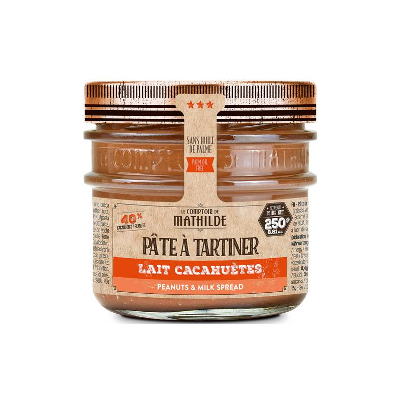 Pâte à tartiner Lait Cacahuètes 250G