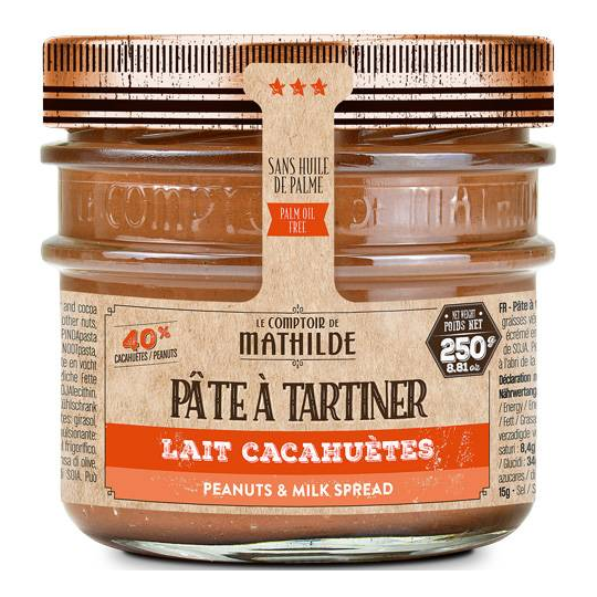 Pâte à tartiner Lait Cacahuètes 250G