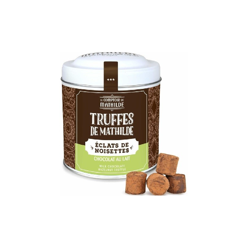 Truffe Chocolat Au Lait Aux Eclats De Noisettes 200G Boîte Métal