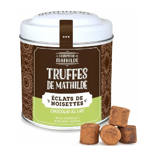 Truffe Chocolat Au Lait Aux Eclats De Noisettes 200G Boîte Métal