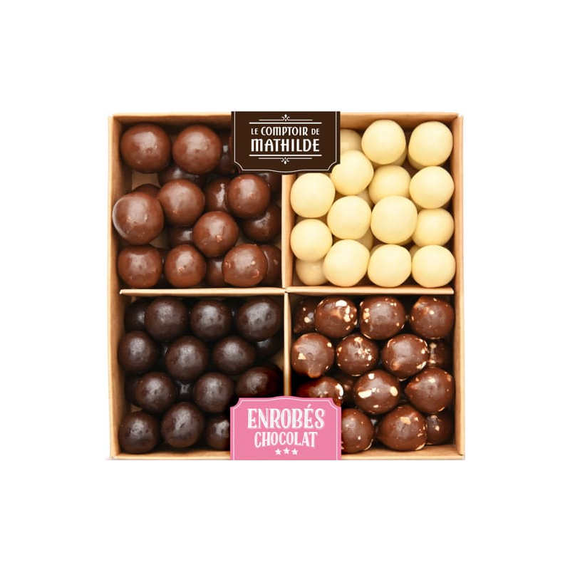 Coffret Enrobés Chocolat Assortiment De Perles 200G