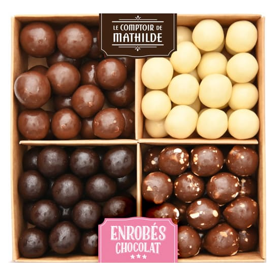 Coffret Enrobés Chocolat Assortiment De Perles 200G