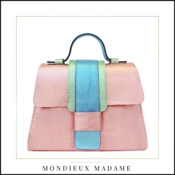 Sac" Claudia" rose/bleu/vert  Mondieux Madame