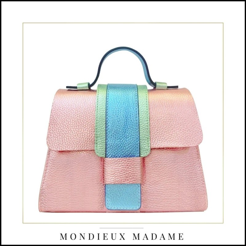 Sac" Claudia" rose/bleu/vert  Mondieux Madame