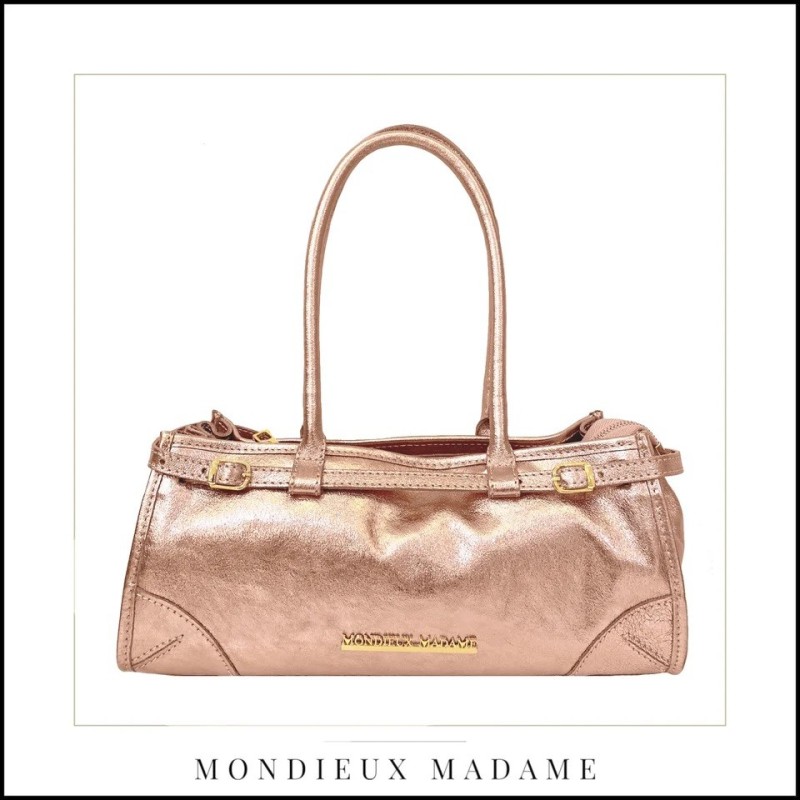Sac"Erica " rose métallique Mondieux Madame