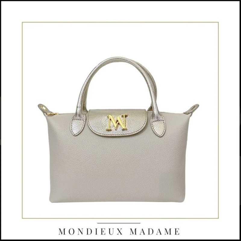 Sac"Tonia " Ecru/ gold Mondieux Madame