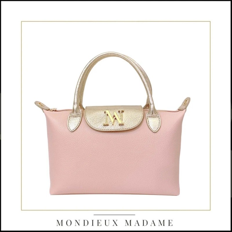 Sac"Tonia " Poudre rosé/ or Mondieux Madame
