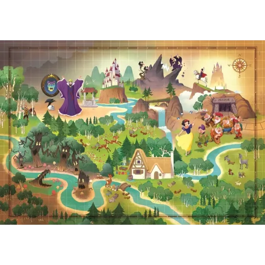 DISNEY - Blanche-Neige - Puzzle Story Maps 1000P