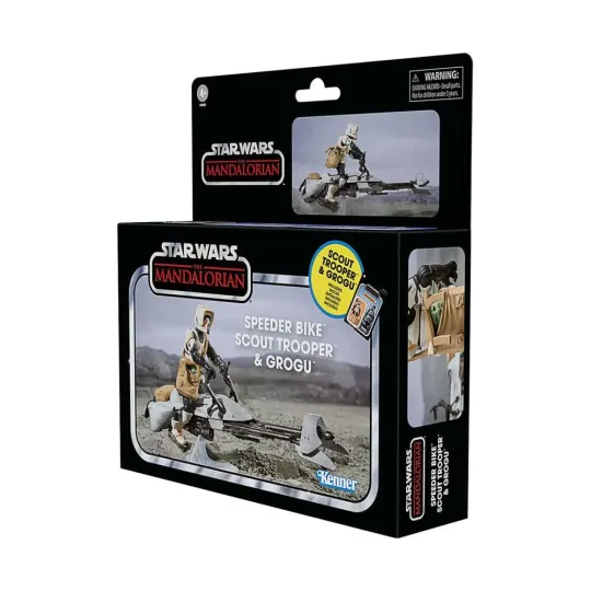 MANDALORIAN -Speeder Bike & Scout Trooper -Fig Vintage Collection 10cm