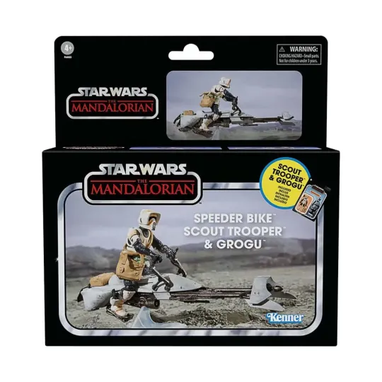 MANDALORIAN -Speeder Bike & Scout Trooper -Fig Vintage Collection 10cm