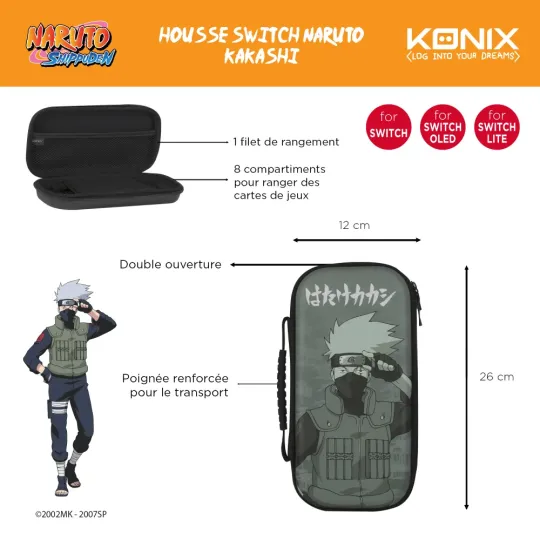 Naruto - Kakashi Naruto Protection Case - Nintendo Switch ,Lite & Oled