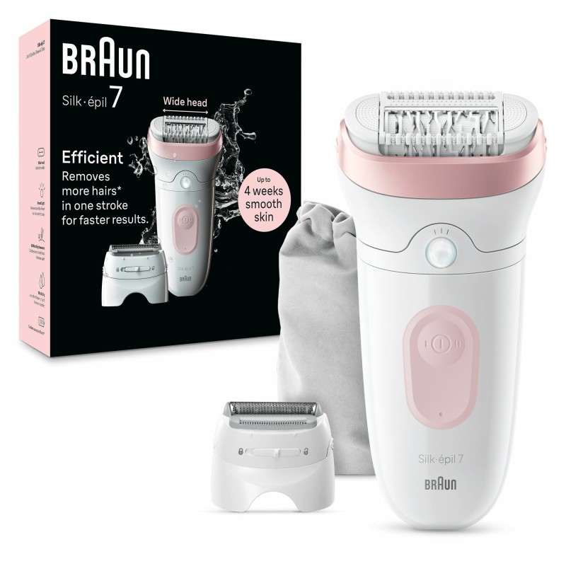 Braun Silk-épil 7 7-030 40 pince(s) Rose, Blanc