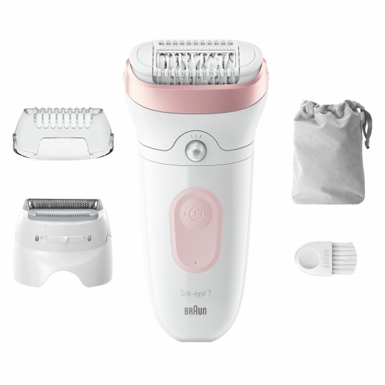 Braun Silk-épil 7 7-030 40 pince(s) Rose, Blanc