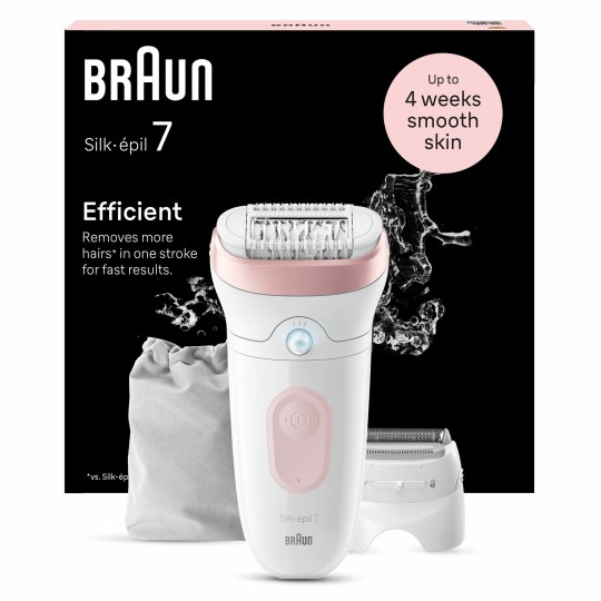 Braun Silk-épil 7 7-030 40 pince(s) Rose, Blanc