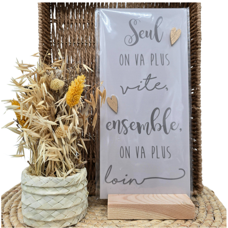 Cadre 15/30 " Seul on va plus vite, ensemble, on va plus loin"