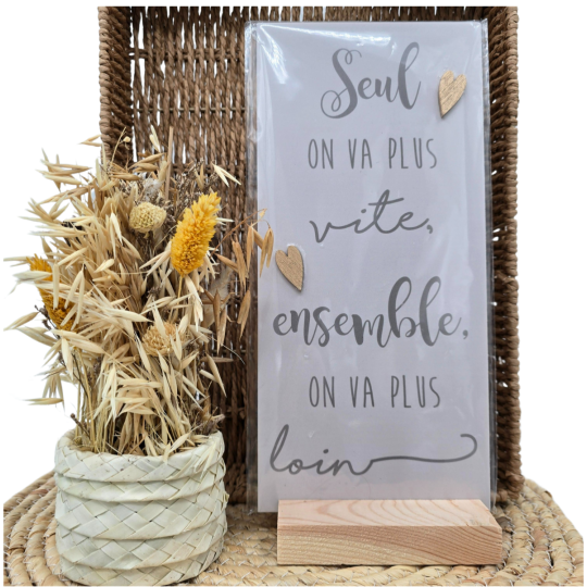Cadre 15/30 " Seul on va plus vite, ensemble, on va plus loin"