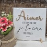 Cadre relief 20/20 "Aimer c'est savoir dire je t'aime sans parler"