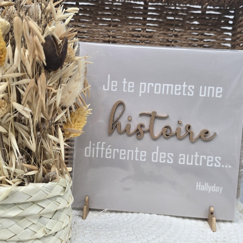 Cadre relief 20/20 "Je te promets une histoire différente des autres ..."