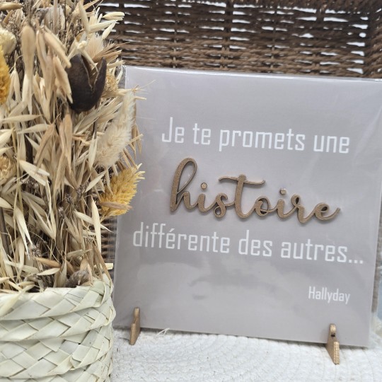 Cadre relief 20/20 "Je te promets une histoire différente des autres ..."