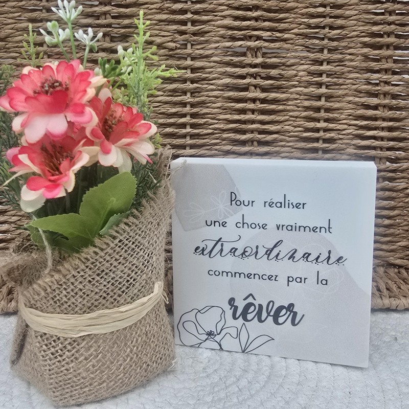 Cadre épais 10/10  "Pour réaliser une chose vraiment extraordinaire commencez par la rêver"