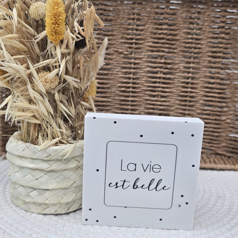 Cadre épais 10/10 "La vie est belle"