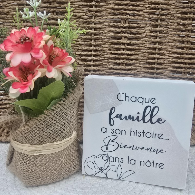 Cadre épais 10/10  "Chaque famille a son histoire... Bienvenue dans la nôtre"