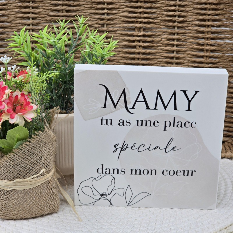 Cadre épais 15/15 "Mamy tu as une place spéciale dans mon cœur"