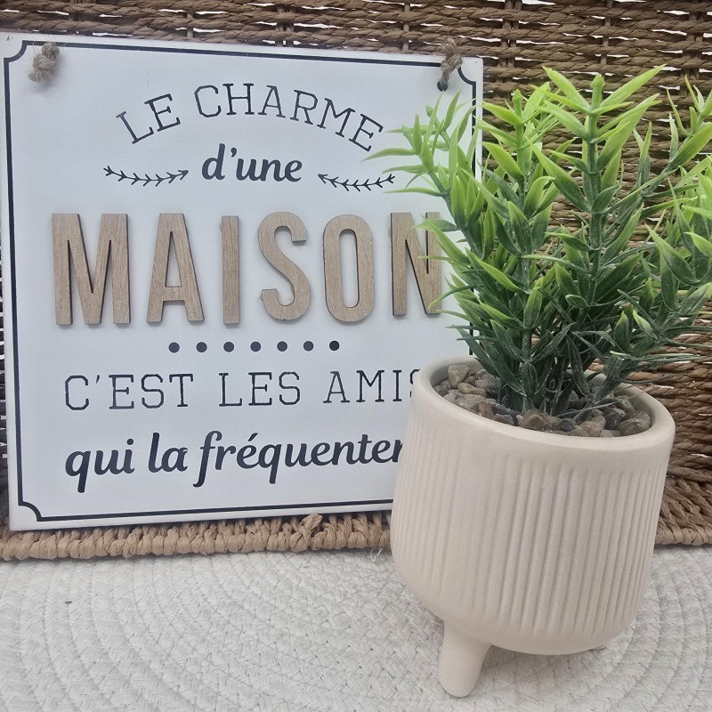 PLAQUE BOIS "CHARME MAISON" 20X20CMS