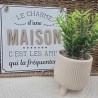 PLAQUE BOIS "CHARME MAISON" 20X20CMS