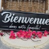 PLAQUE METAL "BIENVENUE...FAMILLE"