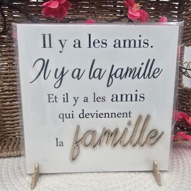 Cadre relief 20/20 "Il y a les amis. Il y a la famille et il y a les amis qui deviennent la famille"