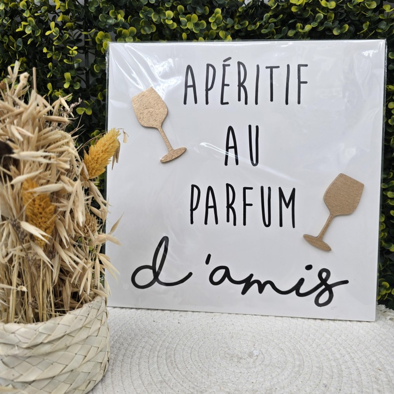 Cadre relief 30/30 "Apéritif au parfum d'amis"