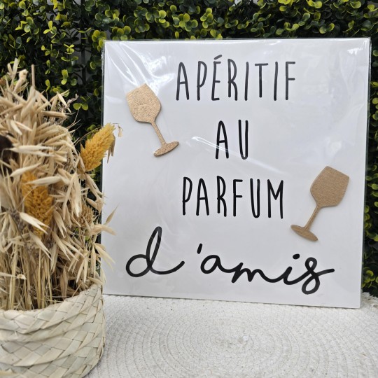 Cadre relief 30/30 "Apéritif au parfum d'amis"