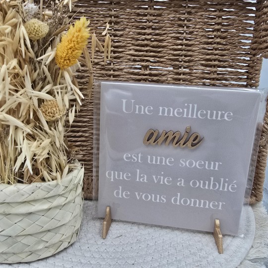 Cadre relief 15/15 "Une meilleure amie est une soeur que la vie a oublié de vous donner"