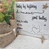 Cadre relief 15/15 "Toutes les histoires d'amour sont belles mais la notre est ma préférée"