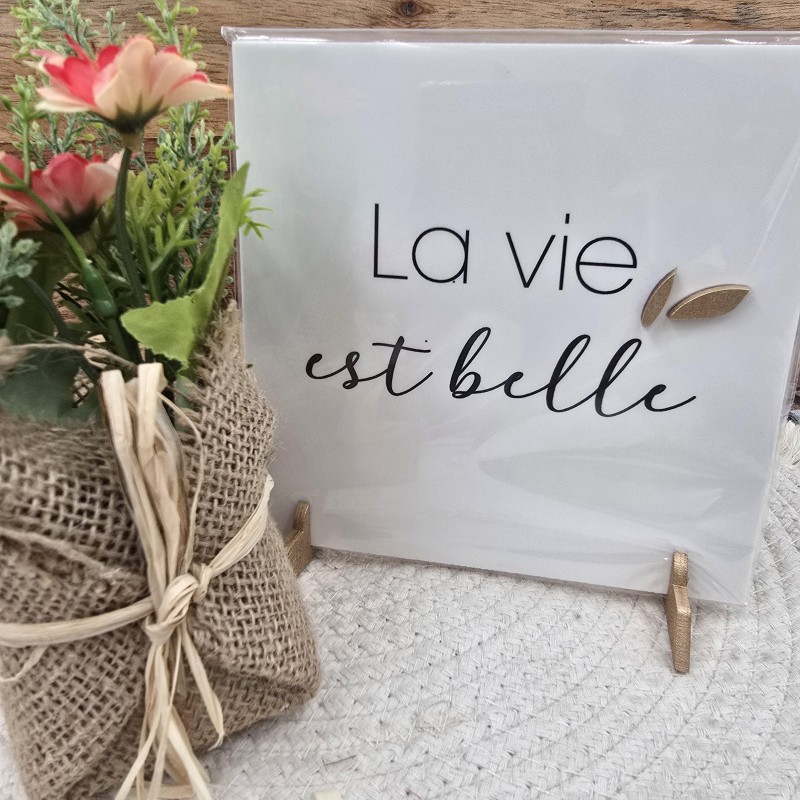 Cadre relief 15/15 "La vie est belle"