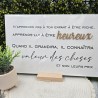 Cadre relief 50x30 " N'apprends pas à ton enfant à être riche ... il connaitra la valeur des choses et non leurs prix"