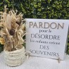 Cadre relief 20/20 "Pardon pour le désordre les enfants créent des souvenirs"