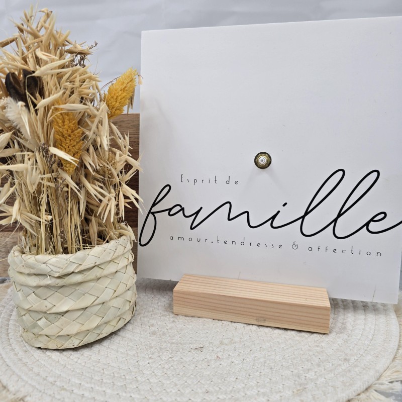 Horloge 22cm/22cm "Esprit de famille..."