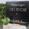 Horloge 40/40 "Et puis un jour on s'en fout et ça fait du bien !"