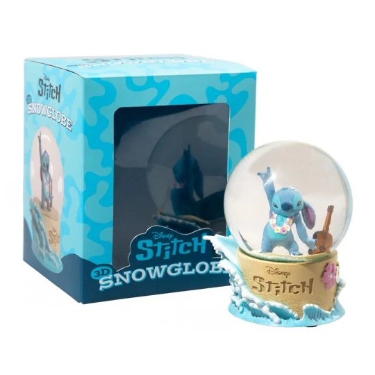 STITCH - Surf - Boule à Neige 80mm