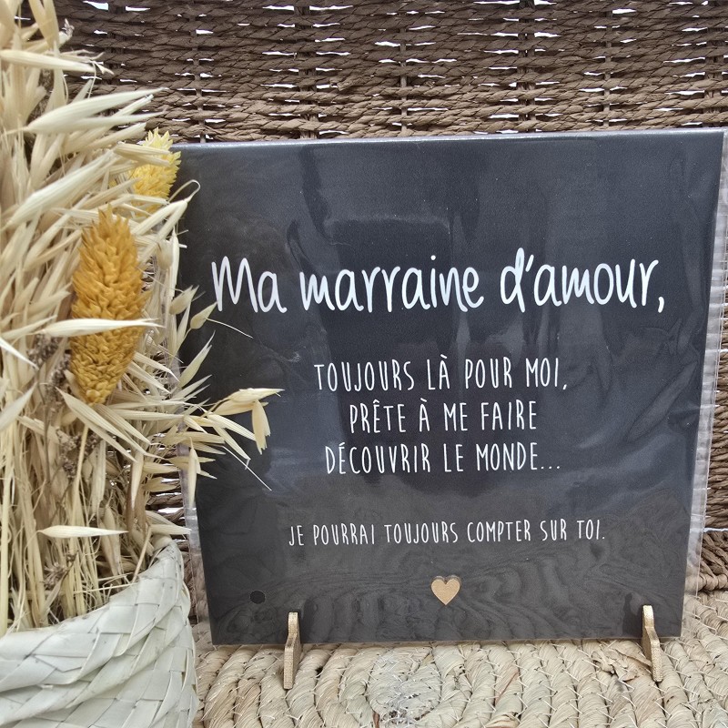 Cadre relief 20/20 "Ma marraine d'amour"