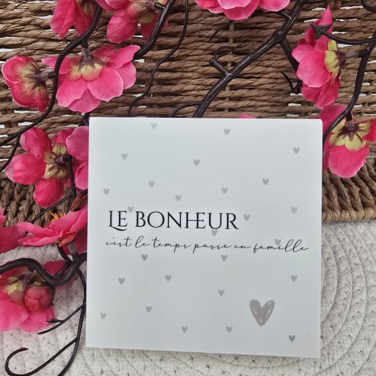 Cadre épais 10/10 "Le bonheur est le temps passé en famille"