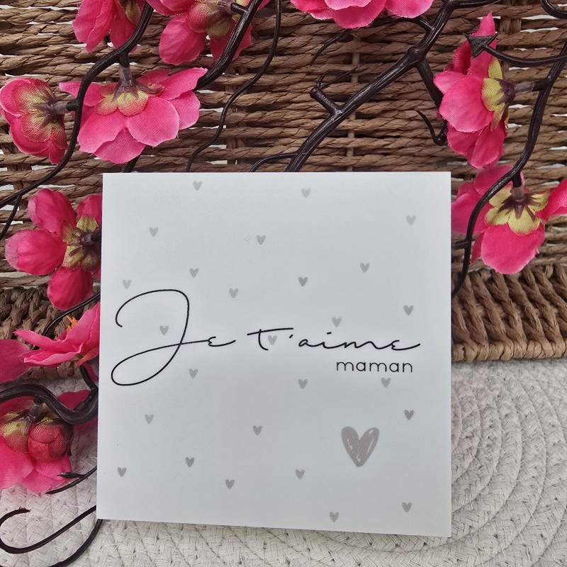 Cadre épais 10/10 "Je t'aime maman"